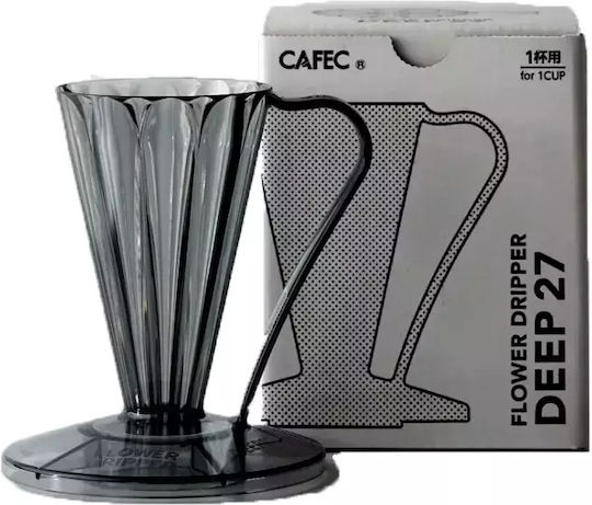 Dripper Flower Dripper Deep 27 Clear Black