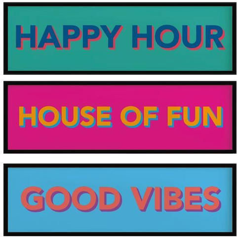 Atmosphera House Fun Chalk Board Wall-Mounted 70x20cm