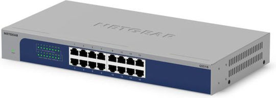NetGear GS516-300EUS v1 Unmanaged L2 Switch με 16 Θύρες Gigabit (1Gbps) Ethernet