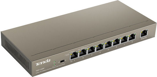 Tenda TEF1109P-8-102W Negestionat L2 PoE+ Switch cu 9 Porturi Ethernet