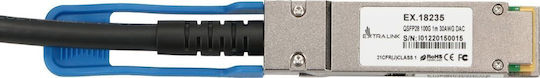 Extralink Direct Attach Copper Καλώδιο Δικτύου Ethernet 1m Μαύρο