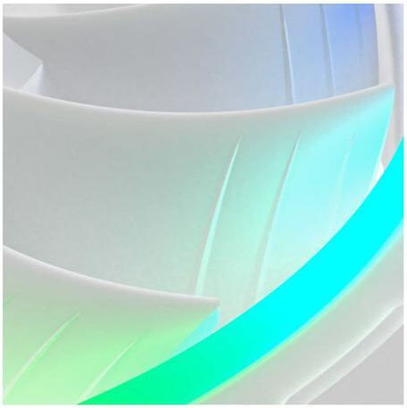 Alpenfoehn WingBoost 3 High Speed Case Fan 120mm (2200rpm / 77.9cfm) with ARGB Lighting and Connection 3-Pin / 4-Pin PWM White
