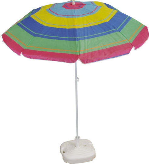Summer Club Folding Beach Umbrella Diameter 2m Multicolour