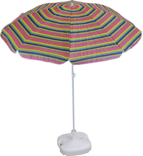 Summer Club Folding Beach Umbrella Diameter 2m Multicolour