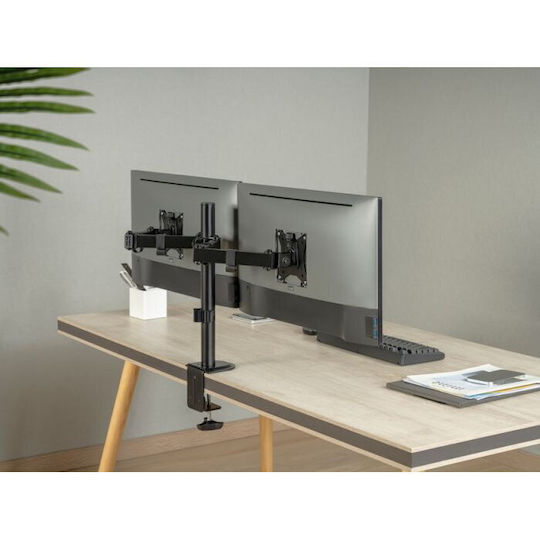 Equip Stand Desk Mounted for 2 Monitors up to 32" with Arm (650157)