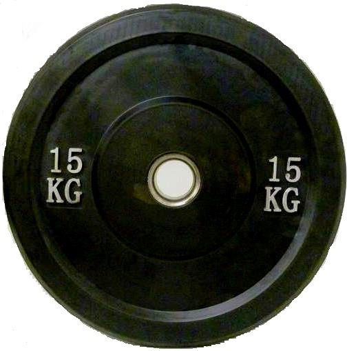 Optimum Set of Plates Olympic Type Rubber 1 x 15kg Φ50mm