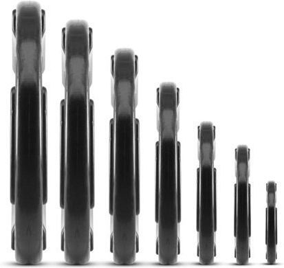 Optimum Set of Plates Rubber 1 x 2.5kg Ø28mm with Handles