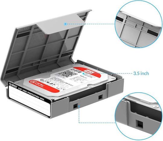 3.5" Box 8.89 Cm Orico Hard Drive Protection Box Php35-v1-gy 3.5" Hdd Gray