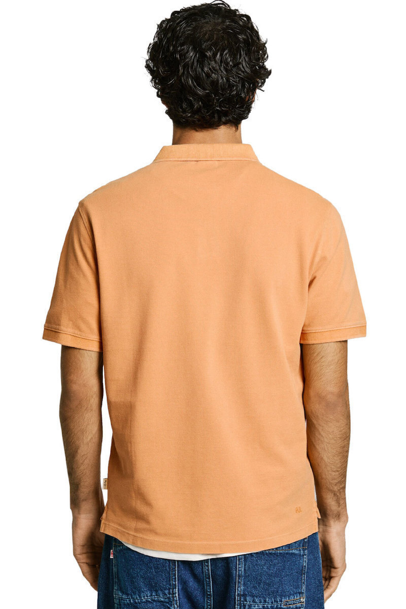 トップス pedestalpolo Pepe Jeans New Oliver Polo Bluză cu mânecă scurtă Portocalie