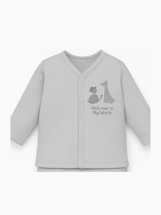 Beboulino Set Pentru Copii Cu Pantaloni Albi 2 Bucăți