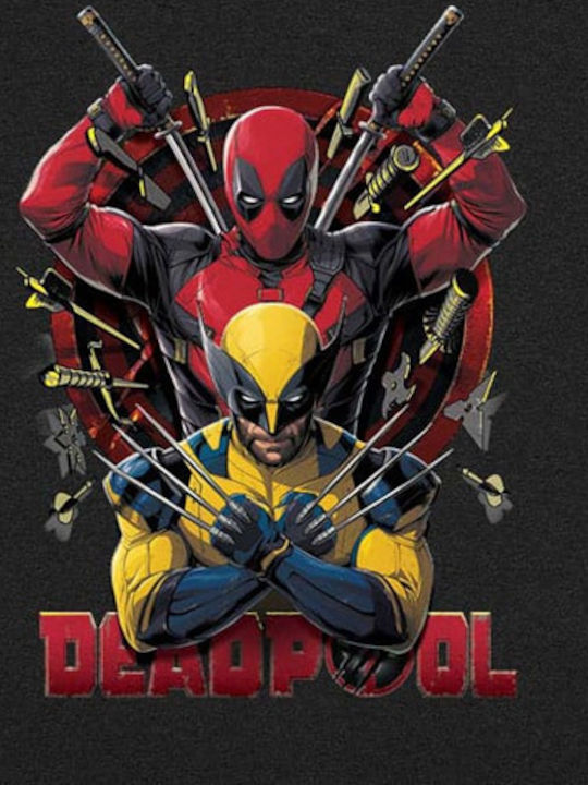 Тениска Deadpool – Блуза с поза на Deadpool и Върколак