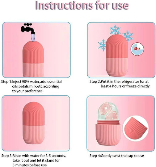 Face Ice Massage Roller Anti-aging Face Ice Roller Cube Pink