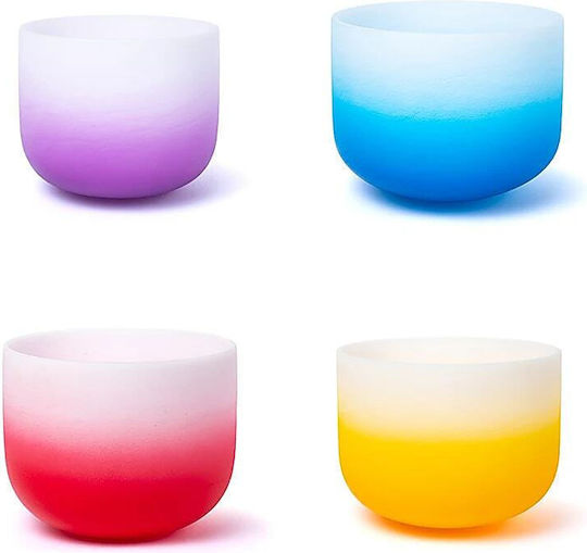 Crystal Singing Bowl Set 7 Chakra 432 Hz + 2 Storage Bags + 2 Mallets