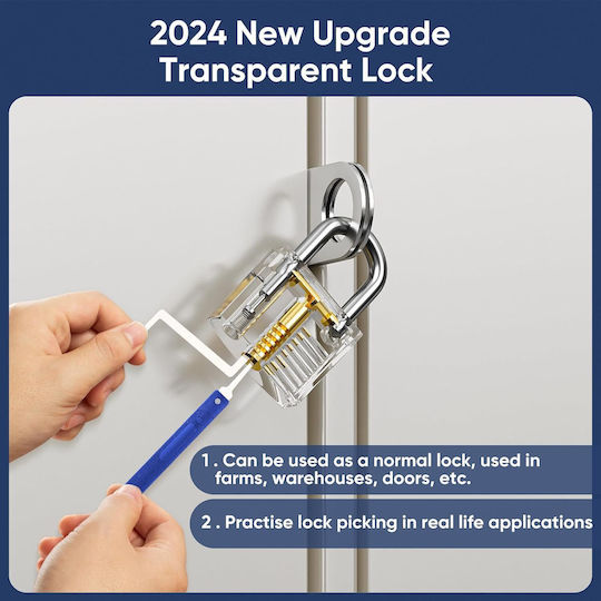 17-piece Lock Latch Tool Set Beginner Professional Locksmiths