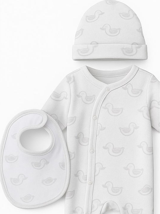 Disney Set Babystrampler Langärmliges mit Mütze Rosa Regenbogen Grün 4Stück