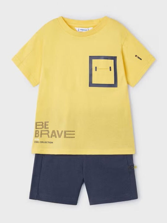 Kids' Set with Shorts Summer 2pcs Yellow Be Brave