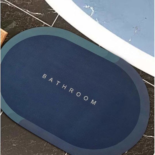 Неслизащо Бански килим Овални Navy Blue/blue 57.5x40бр