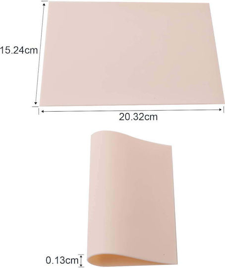 Set 10 Piele Artificială pentru Practică Piele pentru Micropigmentare Tatuaje Dublu Față 20 X 15 Cm Din Cauciuc