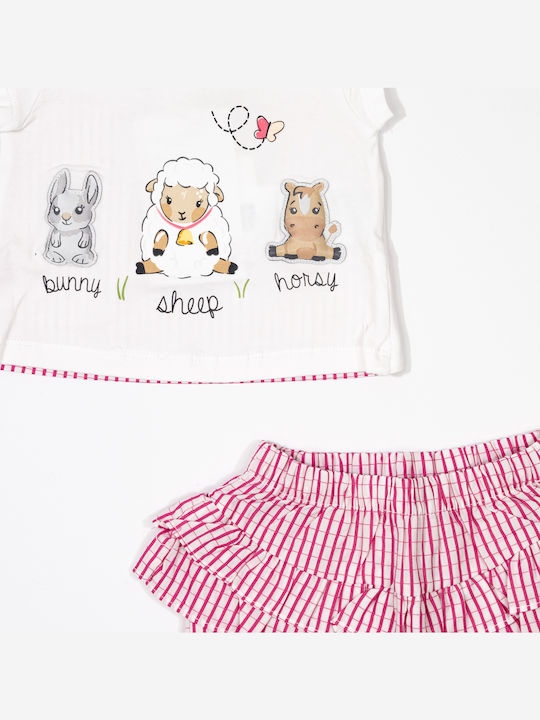 Kids' Set with Shorts Summer 2pcs White