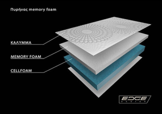 Eco Sleep Edge Memory Μονό Ανατομικό Στρώμα Memory Foam 90x200x26cm