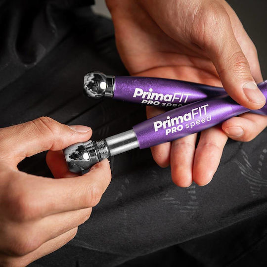 PrimaFit Скоково въже Скоростно с Тегло 3м Лилав с Регулируема дължина