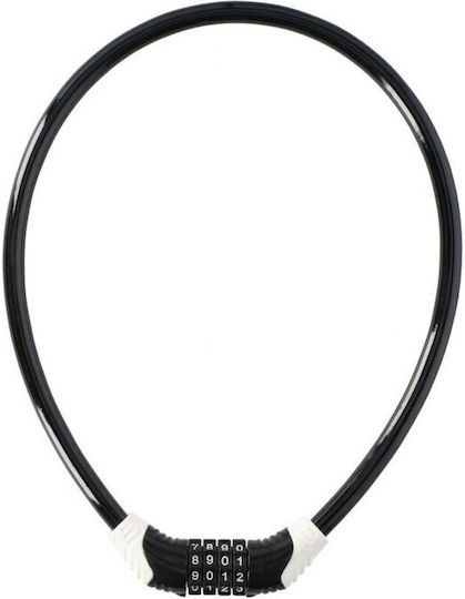 Dunlop Spiral Κλειδαριά Ποδηλάτου Κουλούρα με Συνδυασμό Μαύρη