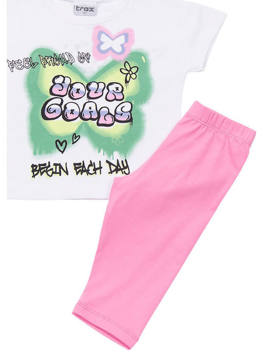Kids' Set with Leggings Summer 2pcs White