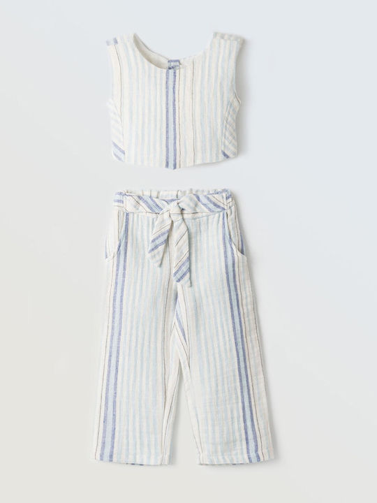 Kids' Set with Pants Summer 2pcs White