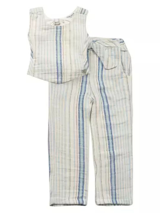 Kids' Set with Pants Summer 2pcs White