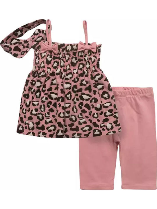 Σετ Bebe Βαμβακερό Κουφετί + Ασορτι Κορδέλα
