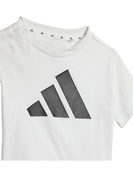 Kinder-Set mit Shorts Sommer 2Stück White, Black Essentials