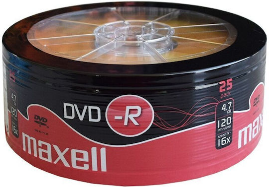 Dvd-r 4.7gb 16x Set 25 Pcs Maxell