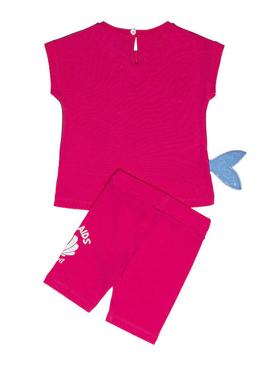 Kinder-Set mit Shorts Sommer 2Stück Fuchsie