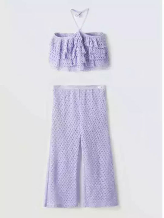 Kinder-Set mit Hose Sommer 2Stück Lilac