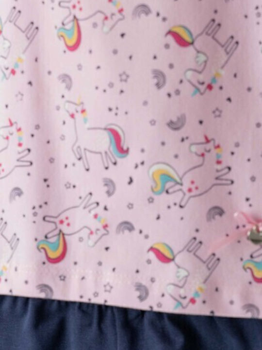Set pentru copii cu colanți Vară 3buc Pink