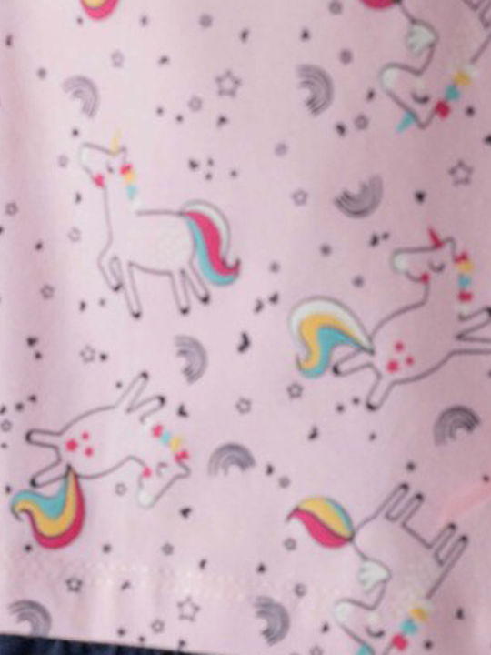 Set pentru copii cu colanți Vară 3buc Pink