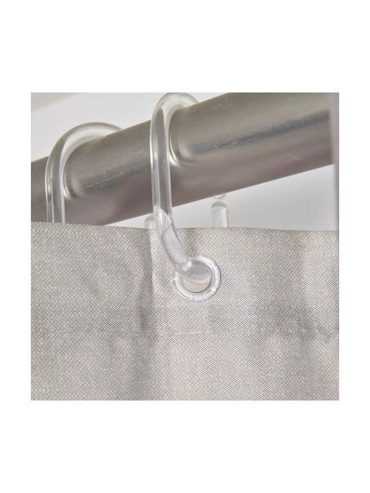 Das Home 0808 Shower Curtain Fabric 200x180cm Taupe