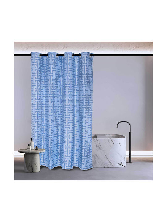 Greenwich Polo Club 3119 Shower Curtain Fabric 240x180cm Dusty Blue