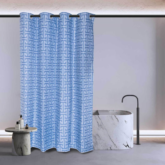 Greenwich Polo Club 3119 Shower Curtain Fabric 240x180cm Dusty Blue