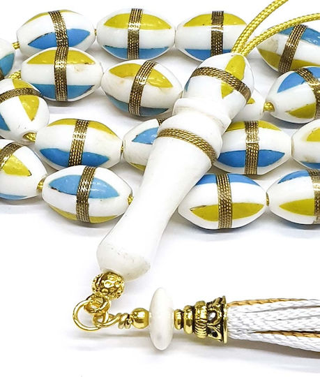 Roloi Komboloi Camel Bone Worry Beads Multicolour 34cm