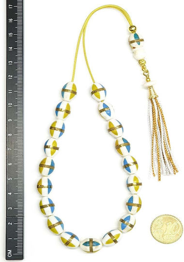 Roloi Komboloi Camel Bone Worry Beads Multicolour 32cm