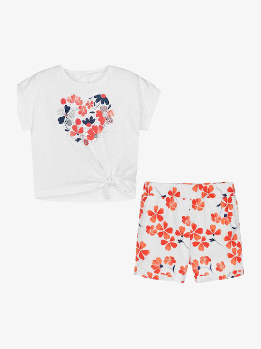 Kids' Set with Shorts Summer 2pcs Optical White