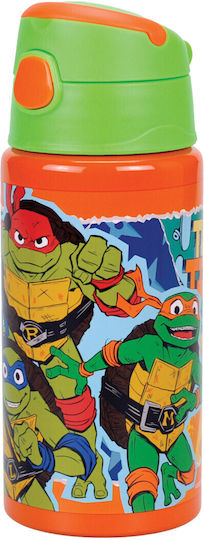 Gim Ninja Turtles Παιδικό Παγούρι Θερμός Αλουμινίου με Καλαμάκι 500ml