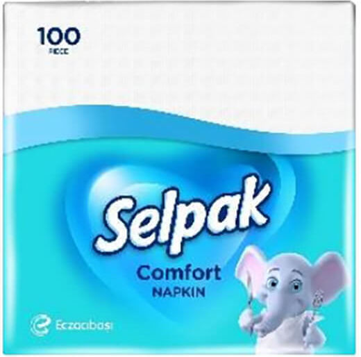Selpak Super Soft 100 Napkins Single Ply White