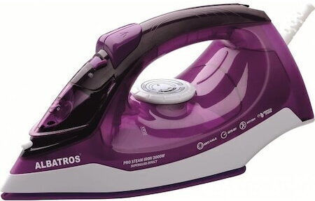 Albatros Violette Steam Iron 2200W with Ceramic Plate and Continuous Steam Supply 75g/min