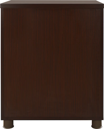 Vance Wooden Office Cabinet with Lock Wenge 60x46x75cm