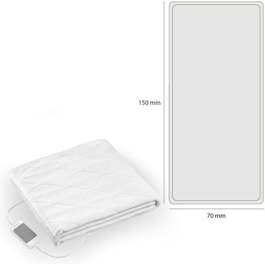 ProfiCare PC-WUB 3060 Pătură electrică simplă Lavabilă Alb 60W 70cmx150cm