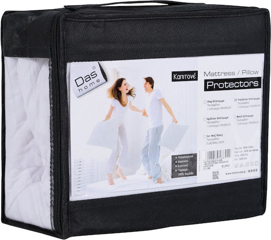 Das Home Protective Cover Queen with Skirt 1088 White 160x200+35cm