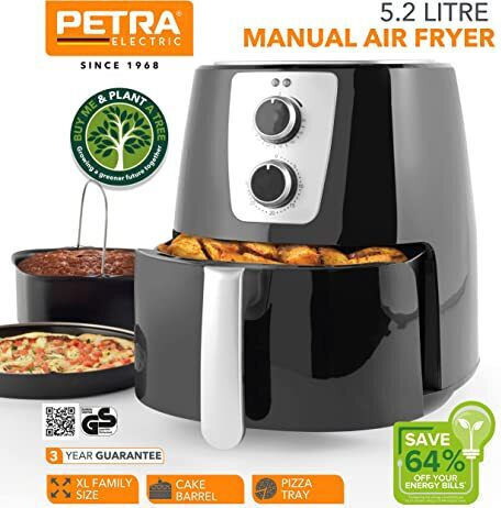 Petra Air Fryer 5.2lt Μαύρο PT-5175