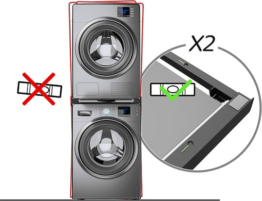 Meliconi Connector For Washer/Dryer made of Plastic 60x60εκ. 1pcs